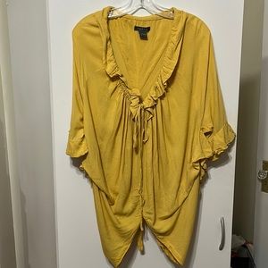marigold slouchy blouse with ties